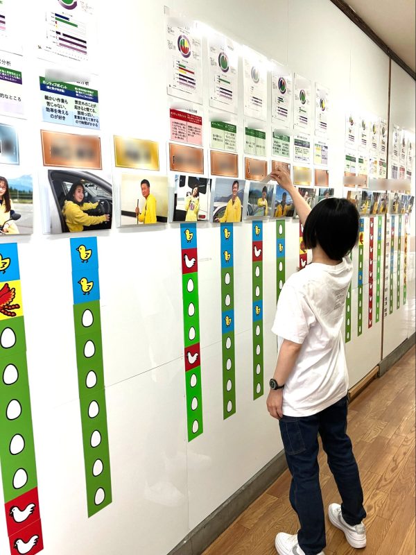 六日町自動車学校様　サンクスカード入れている様子