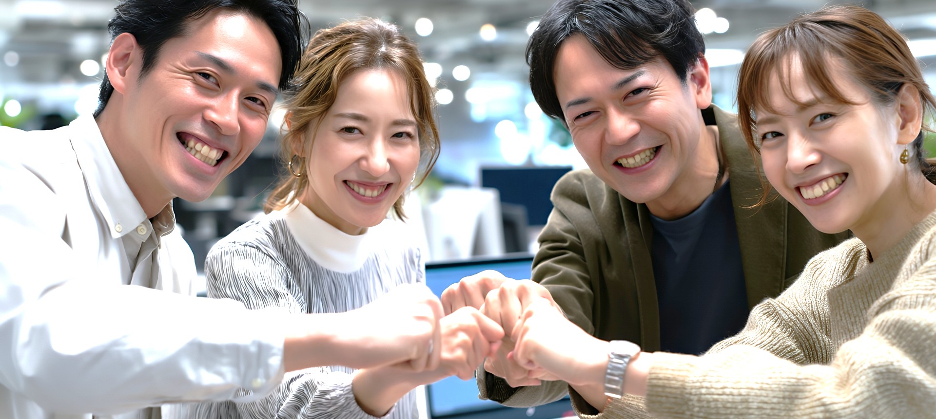 チームとして一体感のある社員たち