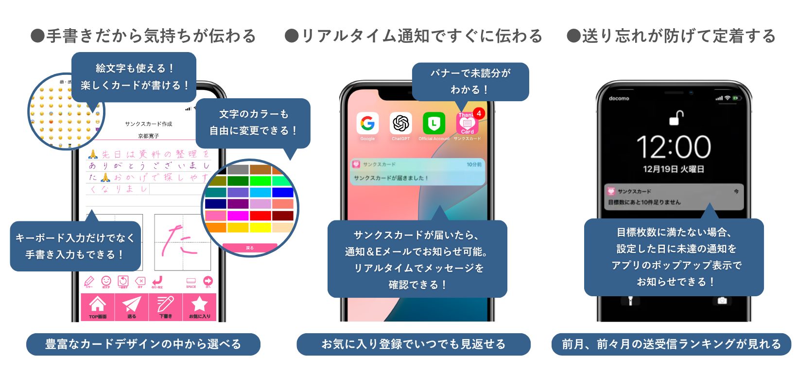 nskk　サンクスカードアプリ機能